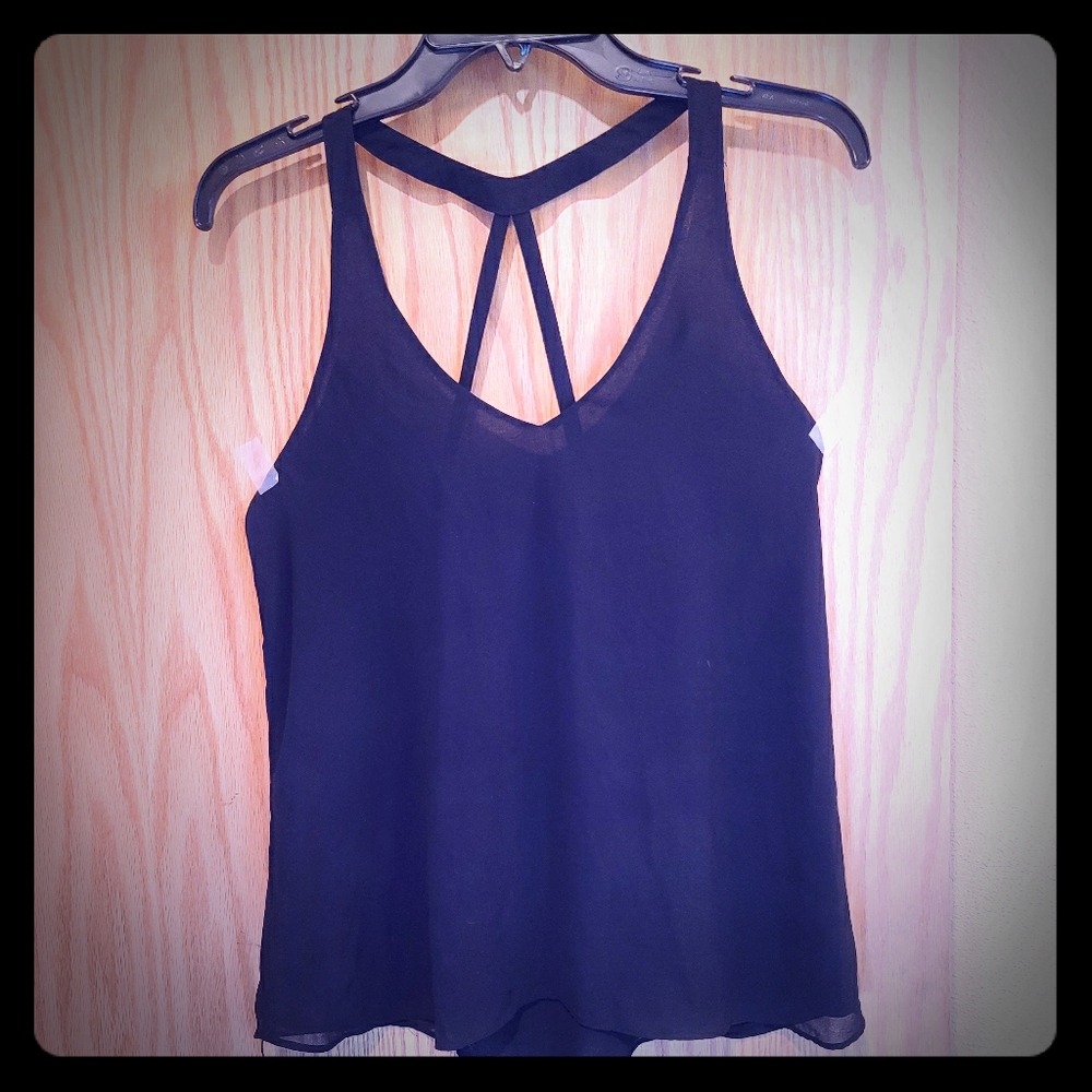 Black Flowy Tank Top
